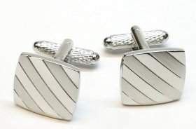 Cufflinks - Brushed Two Tone
