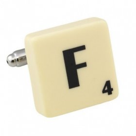 Scrabble Cufflink - Letter F
