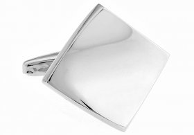 Cufflinks - Recessed Square Silver
