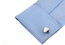 Cufflinks - Recessed Square Silver