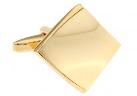 Cufflinks - Recessed Square Gold