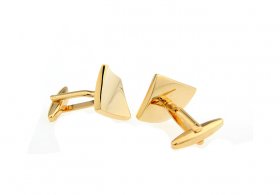 Cufflinks - Recessed Square Gold