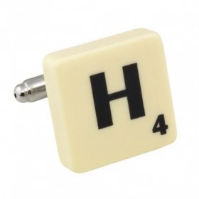 Scrabble Cufflink - Letter H