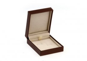 Classic Brown Cufflink Box with Cream Insert