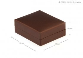 Classic Brown Cufflink Box with Cream Insert
