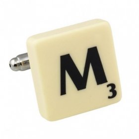 Scrabble Cufflink - Letter M