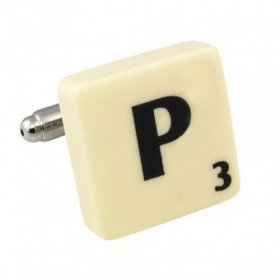 Scrabble Cufflink - Letter P