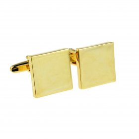 Cufflinks - Gold Square Plain