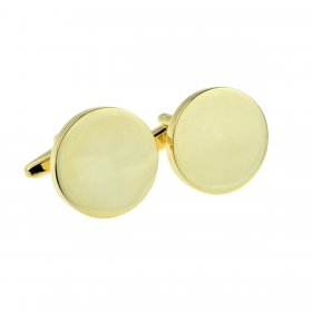 Cufflinks - Gold Round Plain