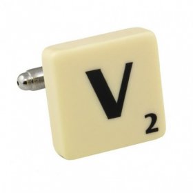 Scrabble Cufflink - Letter V