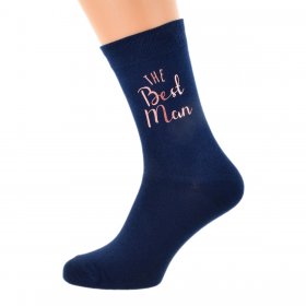 Wedding Socks  Navy - Best Man