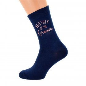 Wedding Socks  Navy - Brother of the Groom