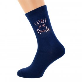 Wedding Socks  Navy - Father of the Bride