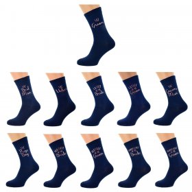 Wedding Socks  Navy - Father of the Bride