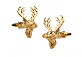 Cufflinks - Stag Head Gold