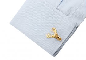 Cufflinks - Stag Head Gold