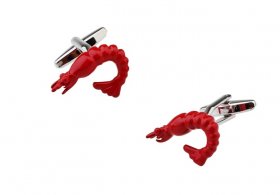 Cufflinks - Prawn Shrimp Red