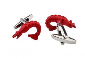 Cufflinks - Prawn Shrimp Red