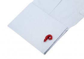 Cufflinks - Prawn Shrimp Red