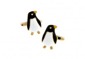 Cufflinks - Penguin Gold