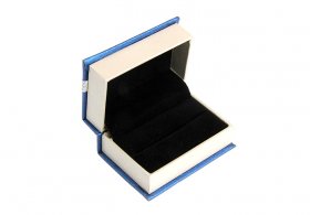 Blue & Cream Cufflink Box with Bow