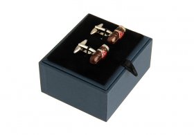 Premium Blue Cufflink Box