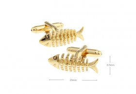Cufflinks - Fish Gold