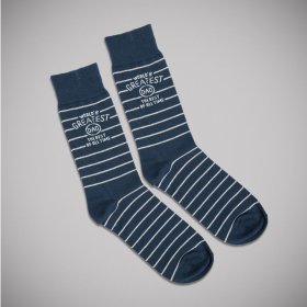 World's Greatest Dad Navy Blue Cotton Socks