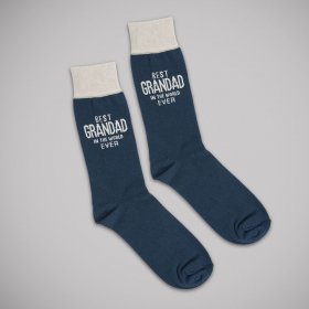 Best Grandad In The World Navy Blue Cotton Socks