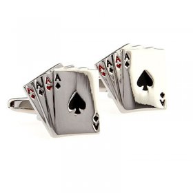Cufflinks - Cards Four Aces