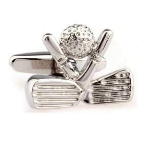 Cufflinks - Golf Clubs and Ball