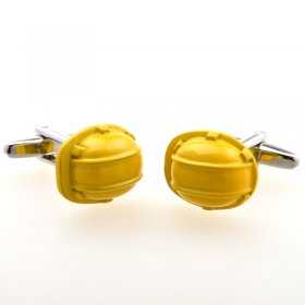 Cufflinks - Yellow Safety Helmet