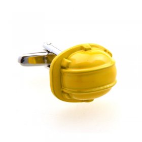 Cufflinks - Yellow Safety Helmet