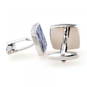 Cufflinks - Blue Design Square