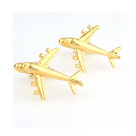 Cufflinks - Aeroplane Gold