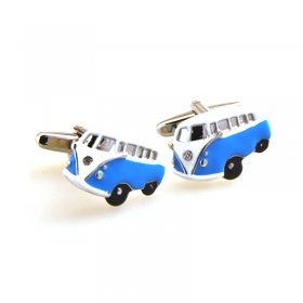 Cufflinks - Camper Van Blue