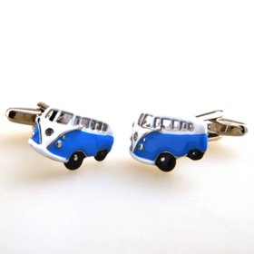 Cufflinks - Camper Van Blue