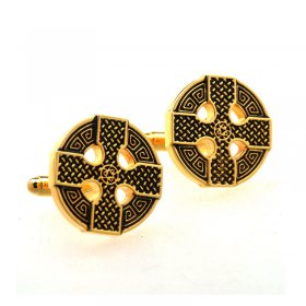 Cufflinks - Celtic Cross Gold