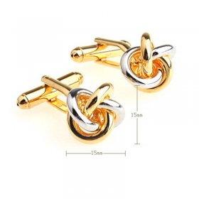 Cufflinks - Gold & Silver Knots