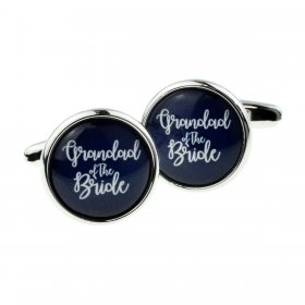 Cufflinks - Navy Blue Grandad of the Bride