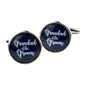 Cufflinks - Navy Blue Grandad of the Groom