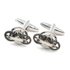 Cufflinks - Steampunk Rotating Gear Cog