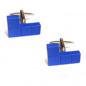 Cufflinks - Tetris Block Blue