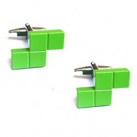 Cufflinks - Tetris Block Green