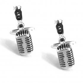 Cufflinks - Retro Studio Microphone