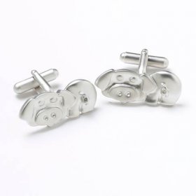 Cufflinks - Piggy with Curly Tail