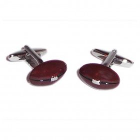 Cufflinks - Rugby Ball Brown