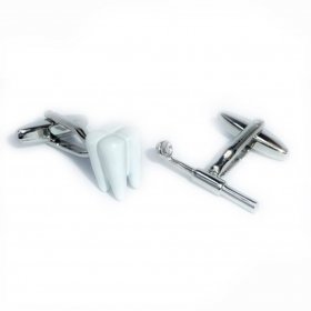 Cufflinks - Tooth and Dentists Mirror
