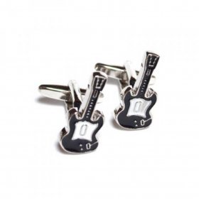 Cufflinks - Electric Guitar Black and White