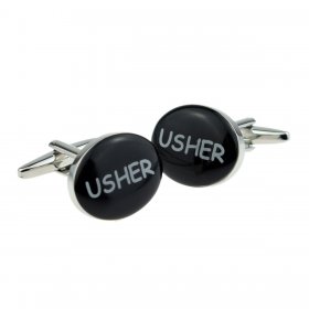 Cufflinks - Black Oval Usher